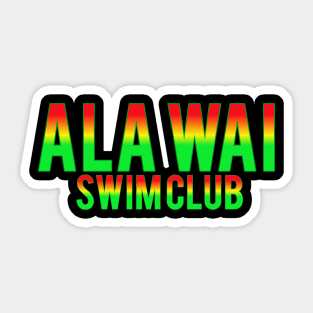 Hawaii t-shirt designs ala wai Sticker